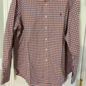 Ralph Lauren Men's Plaid Shirt - Blue and Red